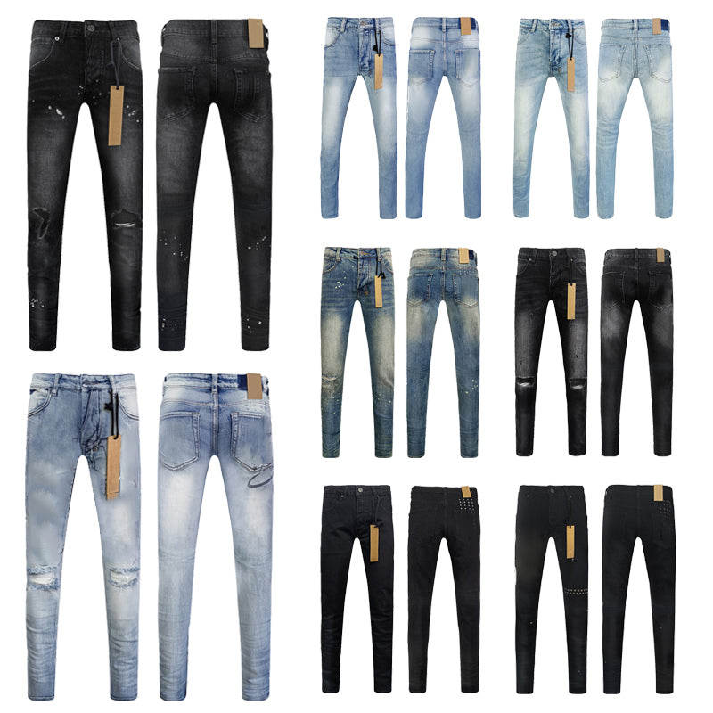 Top Quality Men's Jeans Luxury Ksubies Hip Hop Ripped Denim Y2K Jeans Streetwear Slim Jeans