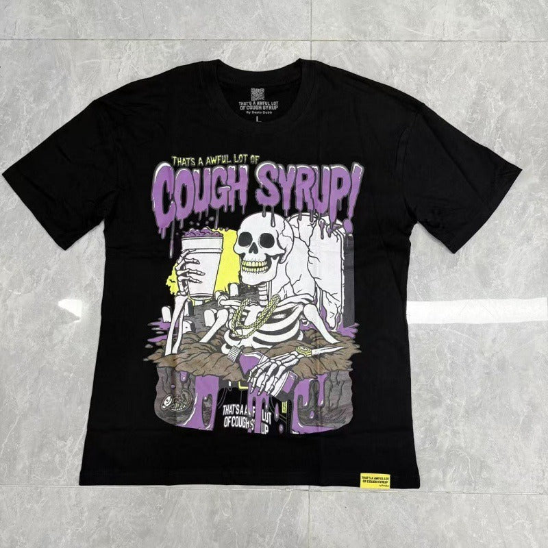 Top Quality THAT'S a AWFUL LOT of 100% Cotton COUGH SYRUP Loose Casual Scannable Oversized Vintage T-shirts for Men