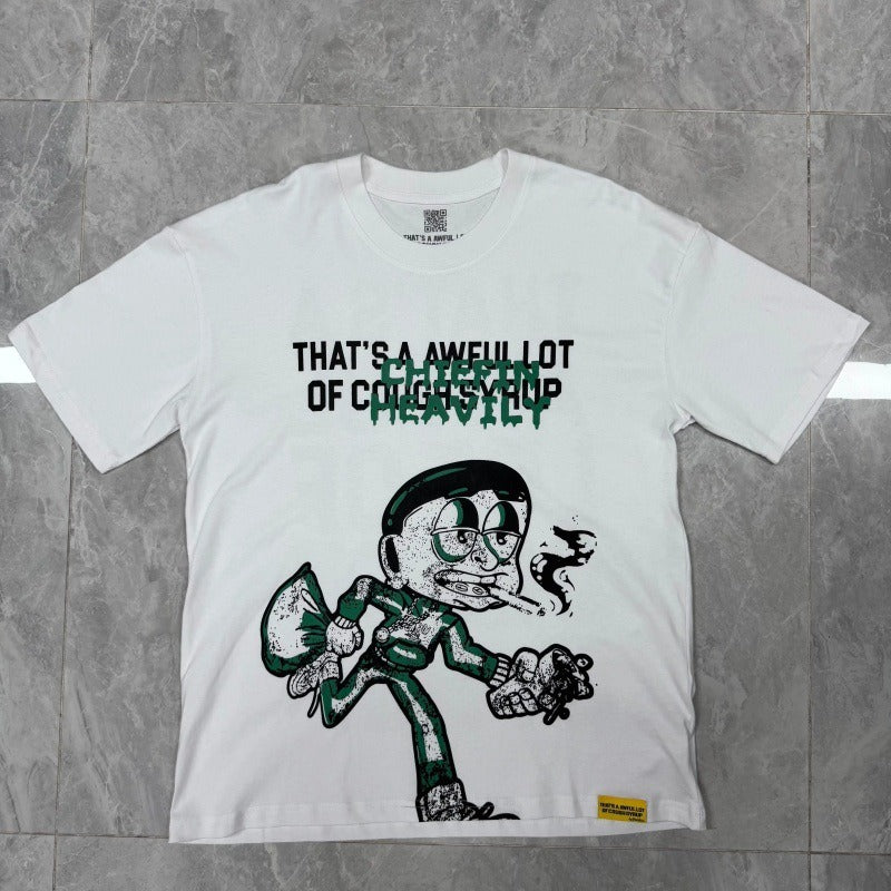 Top Quality THAT'S a AWFUL LOT of 100% Cotton COUGH SYRUP Loose Casual Scannable Oversized Vintage T-shirts for Men
