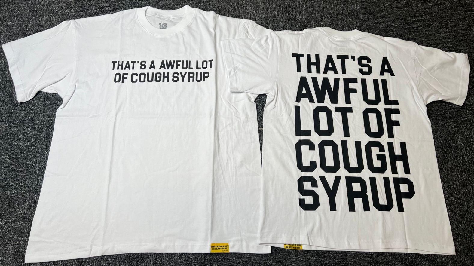 Top Quality THAT'S a AWFUL LOT of 100% Cotton COUGH SYRUP Loose Casual Scannable Oversized Vintage T-shirts for Men