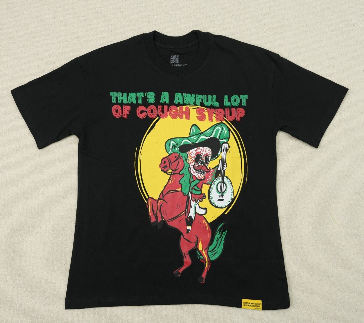 Top Quality THAT'S a AWFUL LOT of 100% Cotton COUGH SYRUP Loose Casual Scannable Oversized Vintage T-shirts for Men