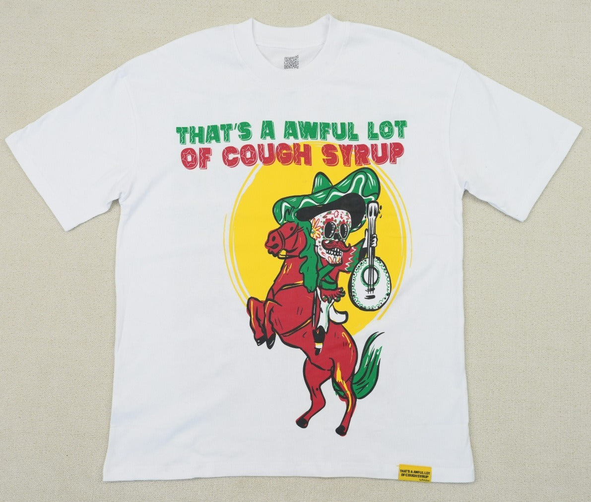 Top Quality THAT'S a AWFUL LOT of 100% Cotton COUGH SYRUP Loose Casual Scannable Oversized Vintage T-shirts for Men