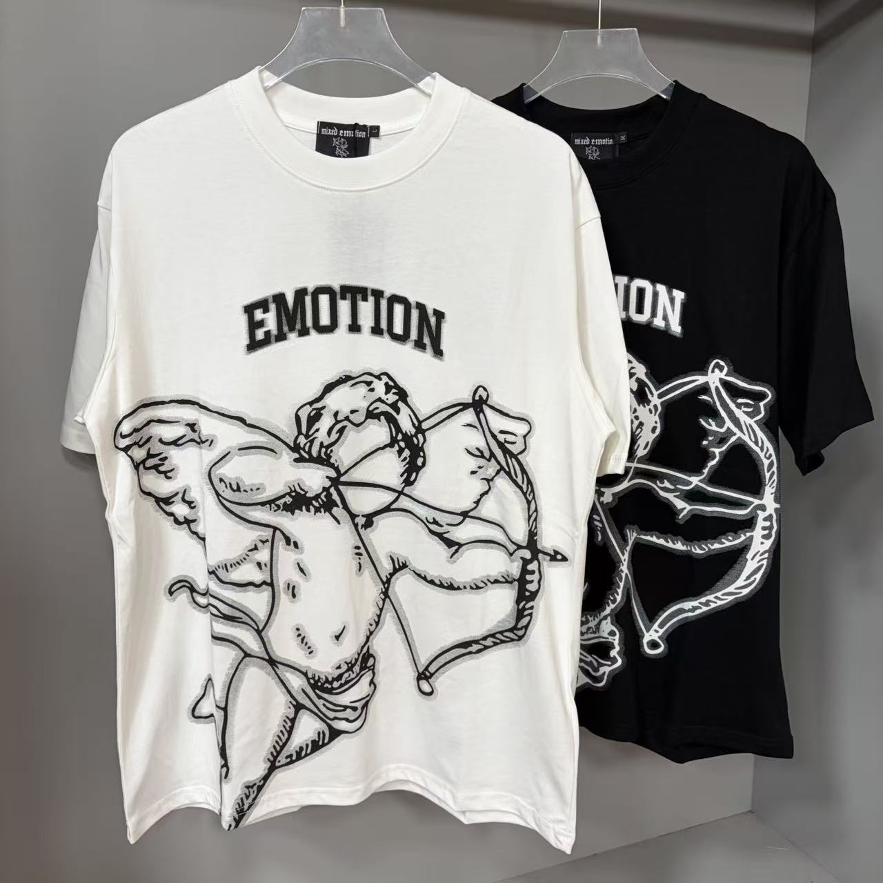 Designer Brand Top Quality Mixed Emotion Tee Shirts Loose Casual Embroidery Oversized T-shirts