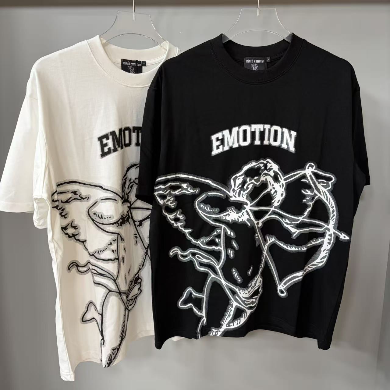 Designer Brand Top Quality Mixed Emotion Tee Shirts Loose Casual Embroidery Oversized T-shirts