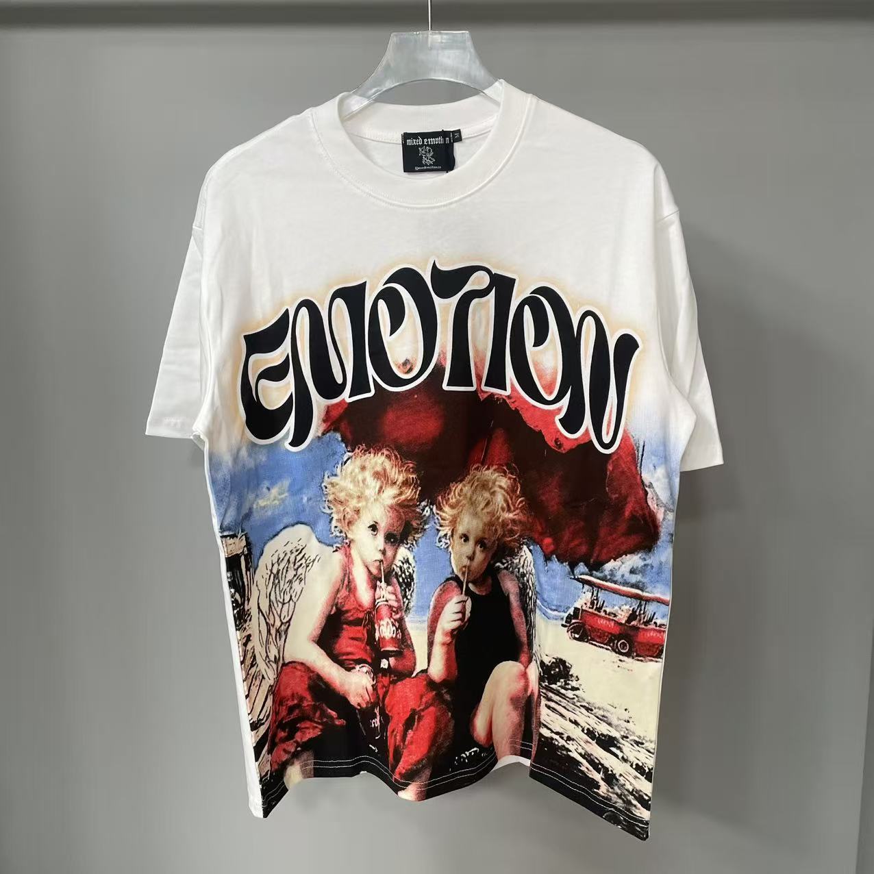 Designer Brand Top Quality Mixed Emotion Tee Shirts Loose Casual Embroidery Oversized T-shirts