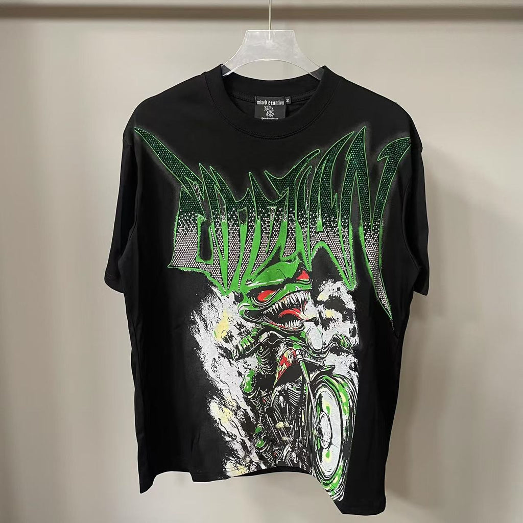 Designer Brand Top Quality Mixed Emotion Tee Shirts Loose Casual Embroidery Oversized T-shirts