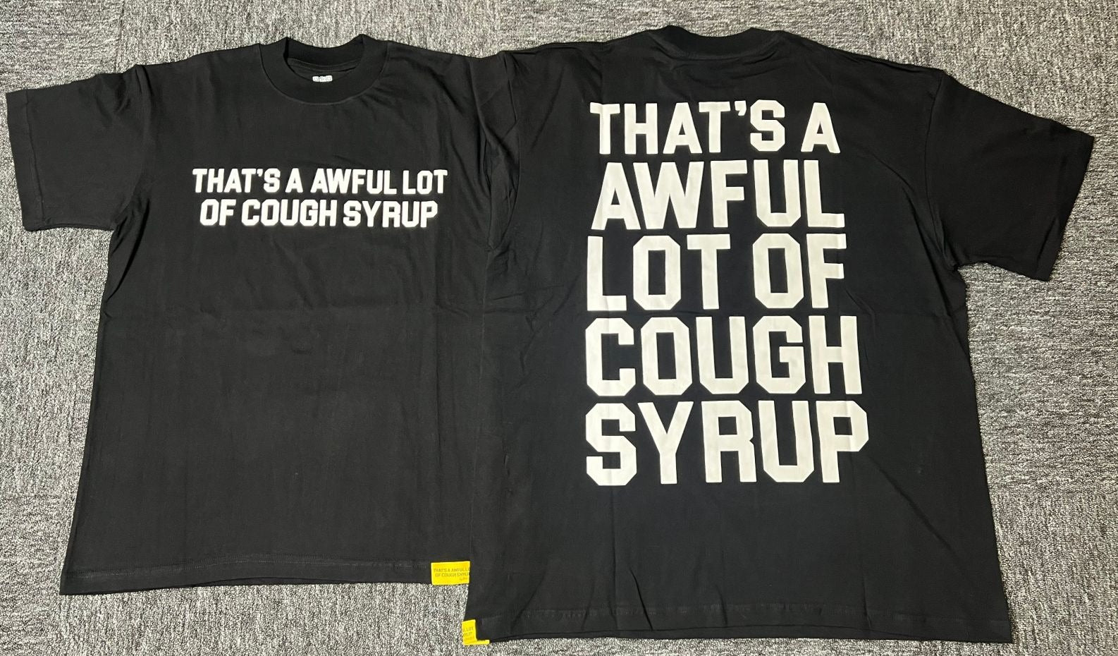 Top Quality THAT'S a AWFUL LOT of 100% Cotton COUGH SYRUP Loose Casual Scannable Oversized Vintage T-shirts for Men