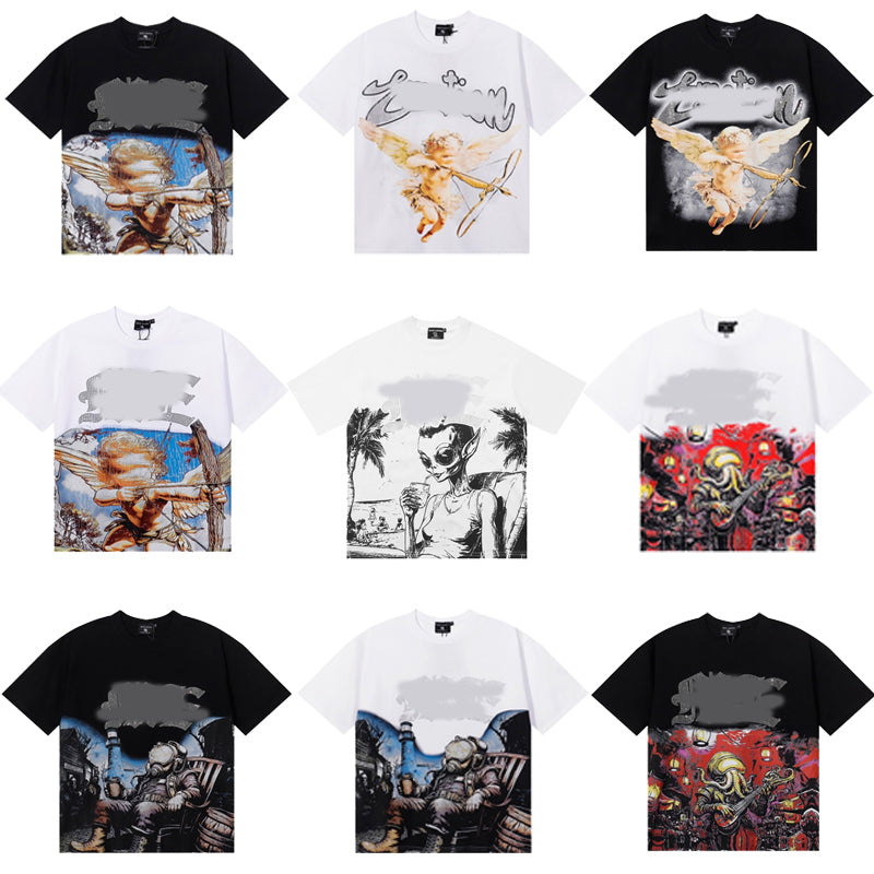 Designer Brand Top Quality Mixed Emotion Tee Shirts Loose Casual Embroidery Oversized T-shirts