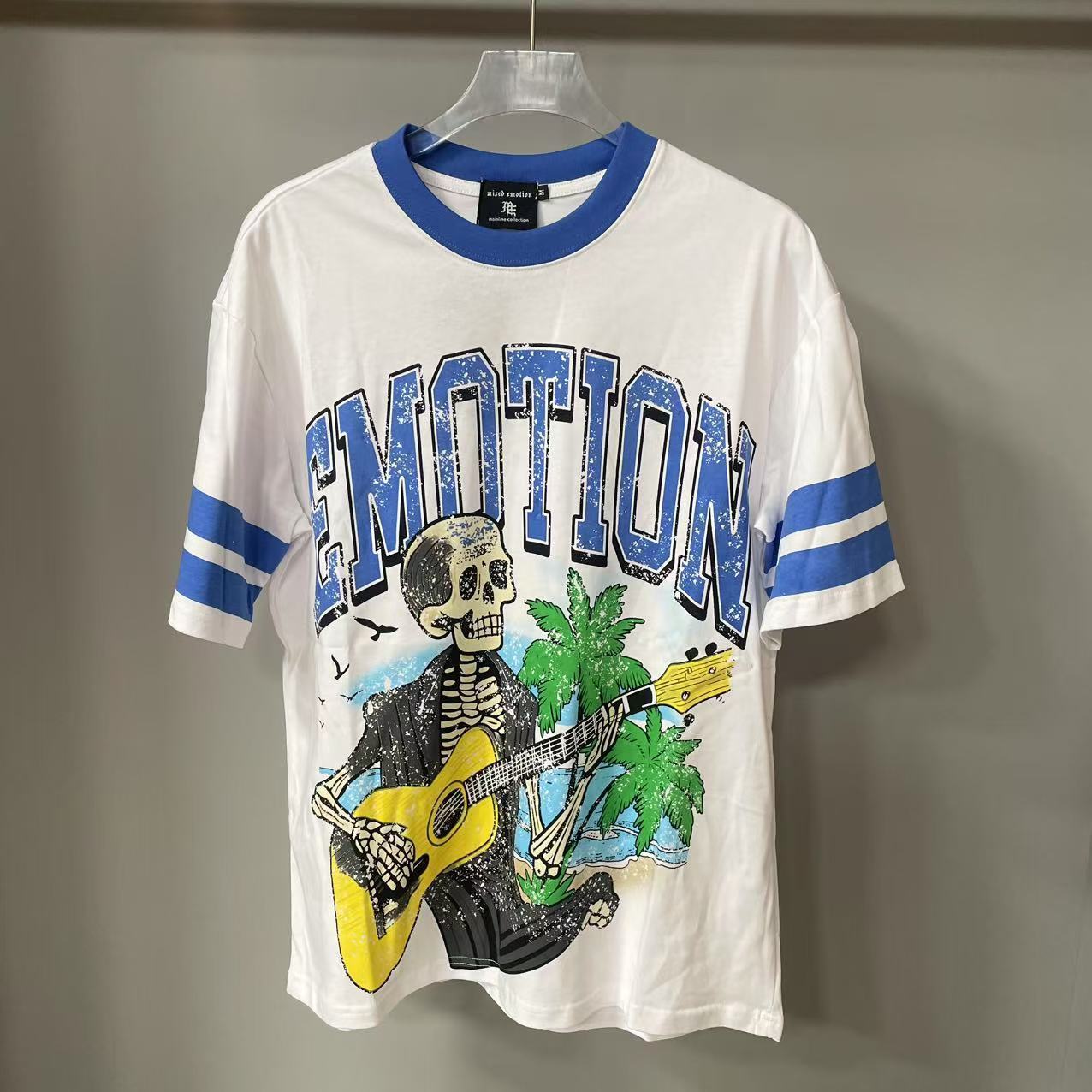Designer Brand Top Quality Mixed Emotion Tee Shirts Loose Casual Embroidery Oversized T-shirts