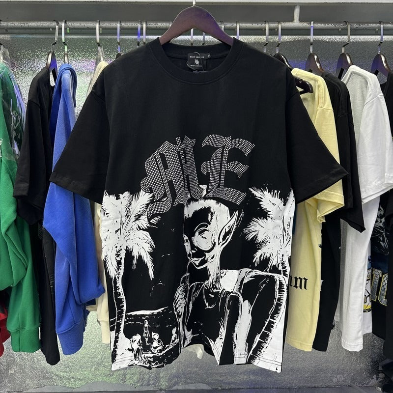 Designer Brand Top Quality Mixed Emotion Tee Shirts Loose Casual Embroidery Oversized T-shirts