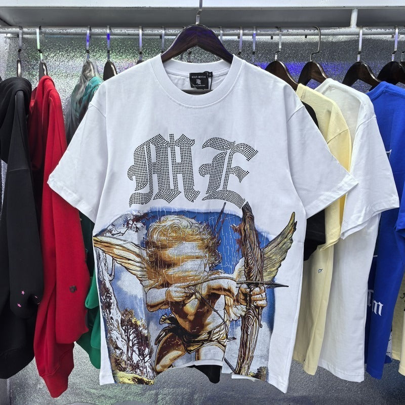 Designer Brand Top Quality Mixed Emotion Tee Shirts Loose Casual Embroidery Oversized T-shirts
