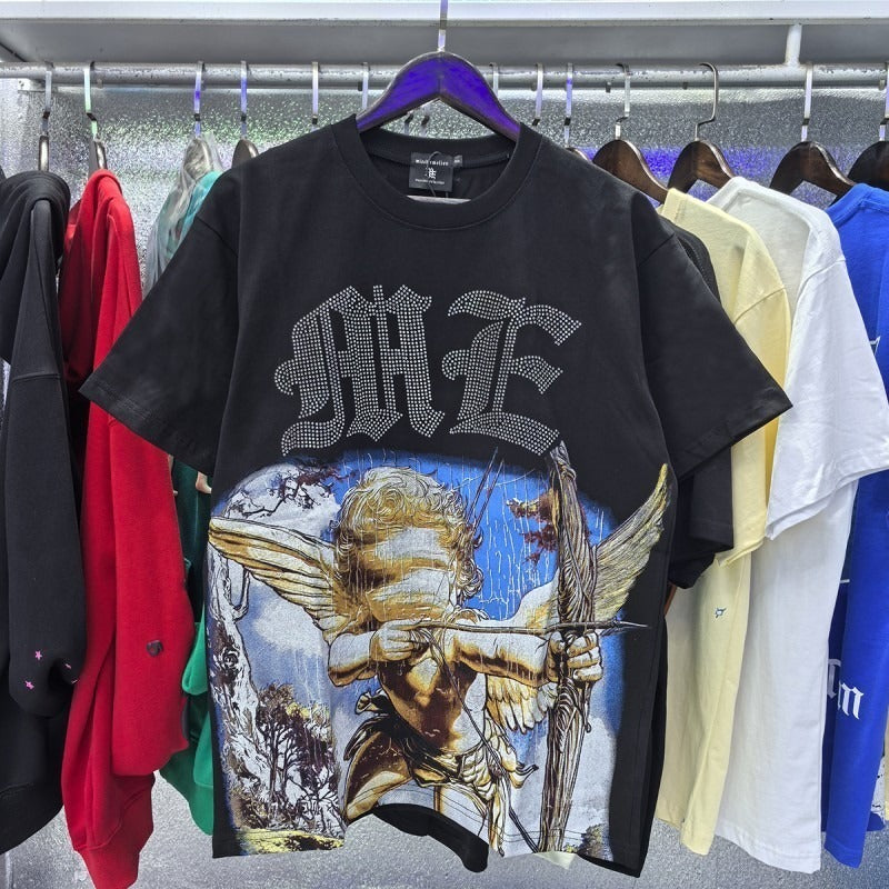Designer Brand Top Quality Mixed Emotion Tee Shirts Loose Casual Embroidery Oversized T-shirts