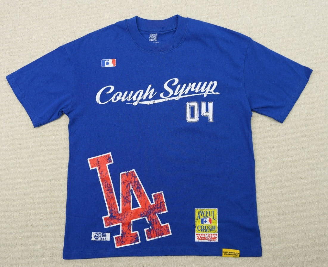 THAT'S a AWFUL LOT of Top Quality 100% Cotton COUGH SYRUP Loose Casual Oversized Vintage T-shirts for Men