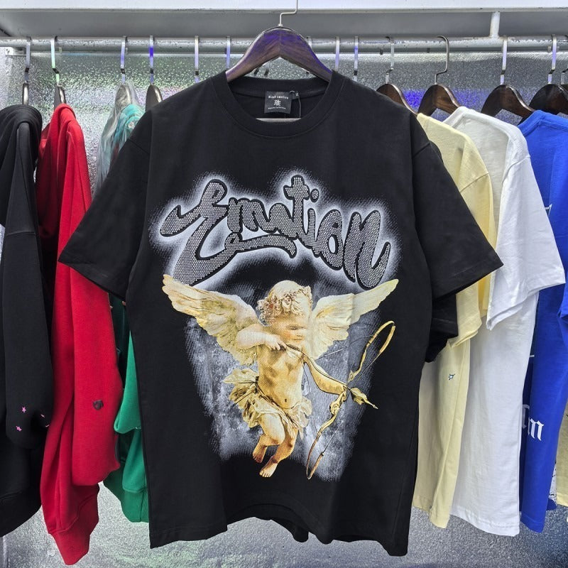 Designer Brand Top Quality Mixed Emotion Tee Shirts Loose Casual Embroidery Oversized T-shirts