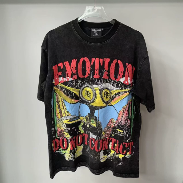 Designer Brand Top Quality Mixed Emotion Tee Shirts Loose Casual Embroidery Oversized T-shirts