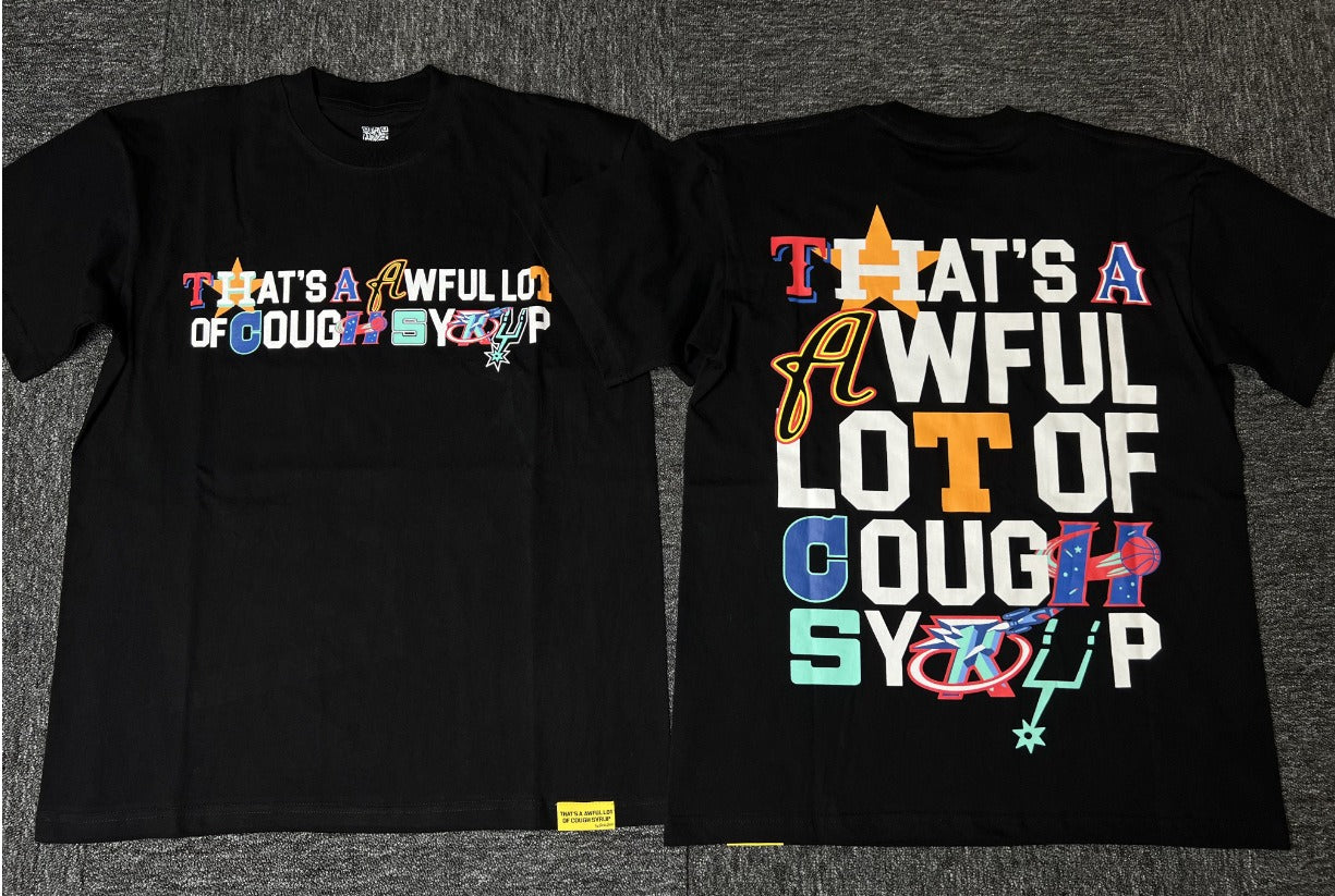 Top Quality THAT'S a AWFUL LOT of 100% Cotton COUGH SYRUP Loose Casual Scannable Oversized Vintage T-shirts for Men