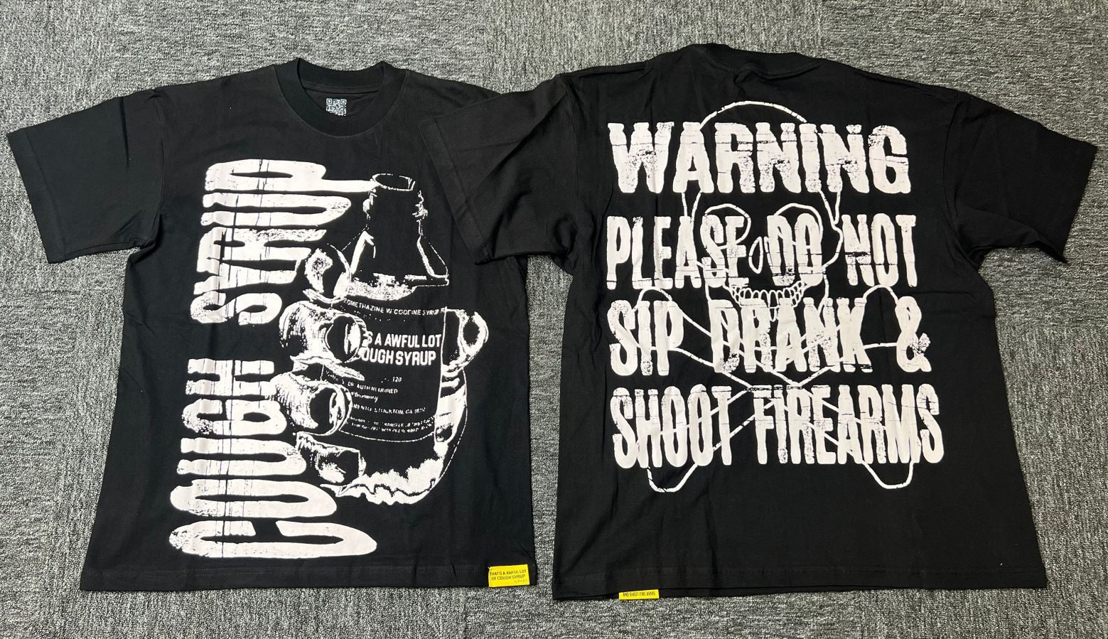 Top Quality THAT'S a AWFUL LOT of 100% Cotton COUGH SYRUP Loose Casual Scannable Oversized Vintage T-shirts for Men