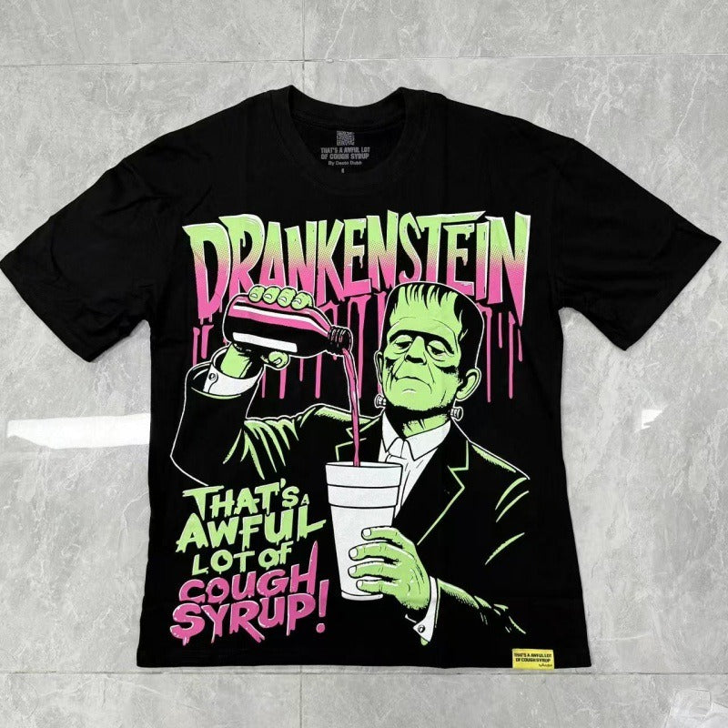 Top Quality THAT'S a AWFUL LOT of 100% Cotton COUGH SYRUP Loose Casual Scannable Oversized Vintage T-shirts for Men