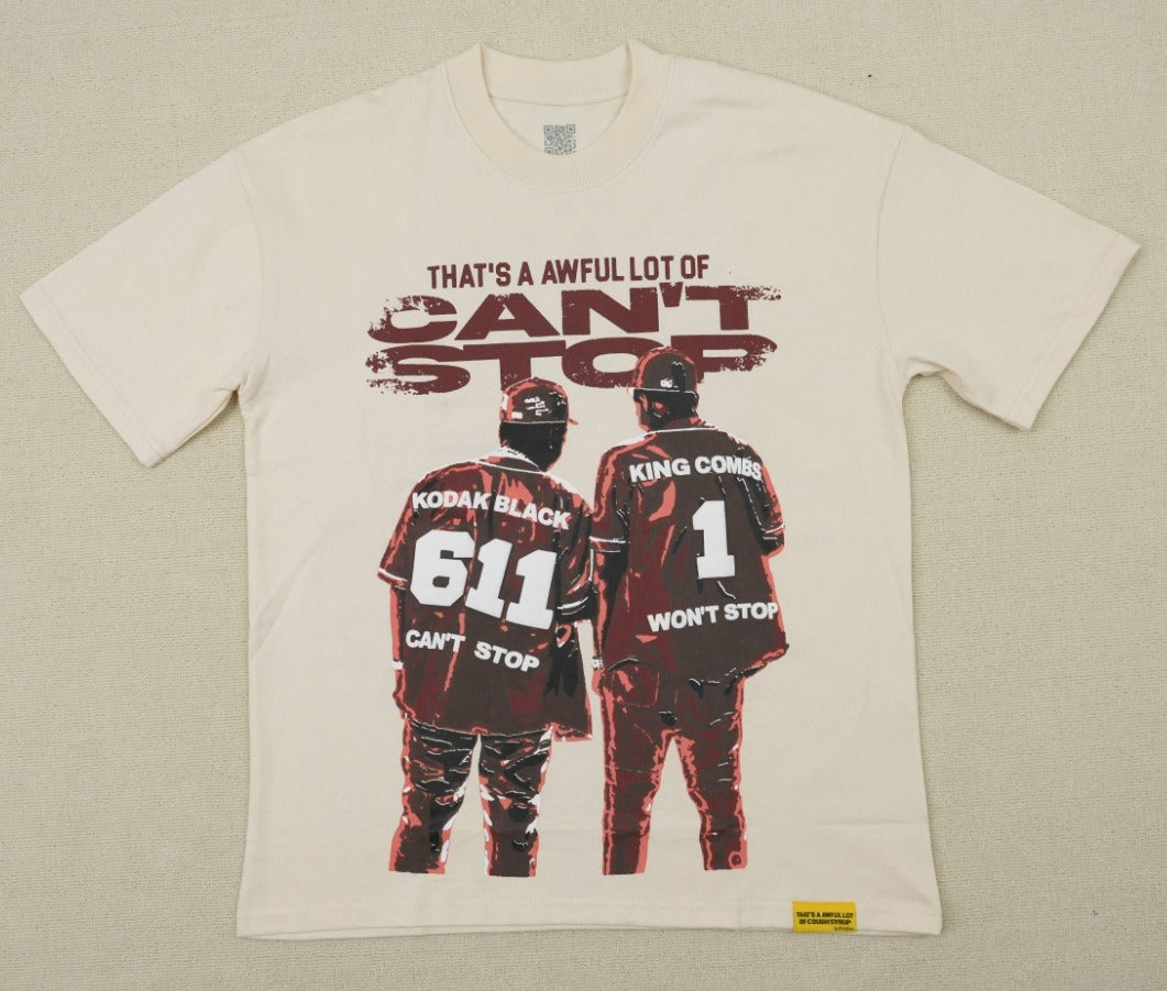 THAT'S a AWFUL LOT of Top Quality 100% Cotton COUGH SYRUP Loose Casual Oversized Vintage T-shirts for Men