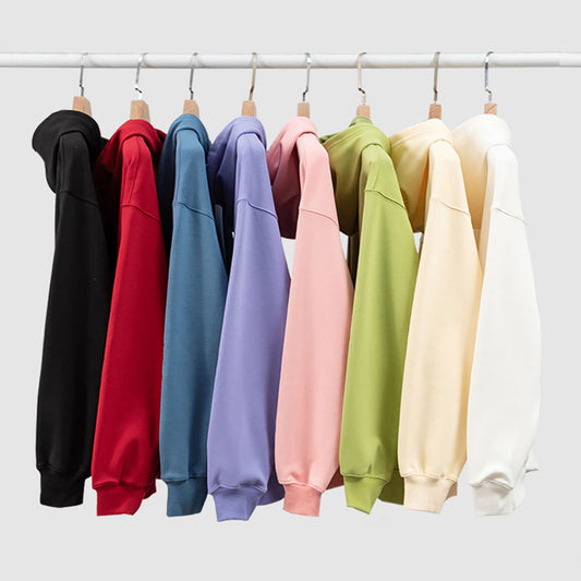 Men's Clothing Hoodies Sweatshirts Custom Logo Top Quality 100% Cotton French Terry Pullover Hoodies