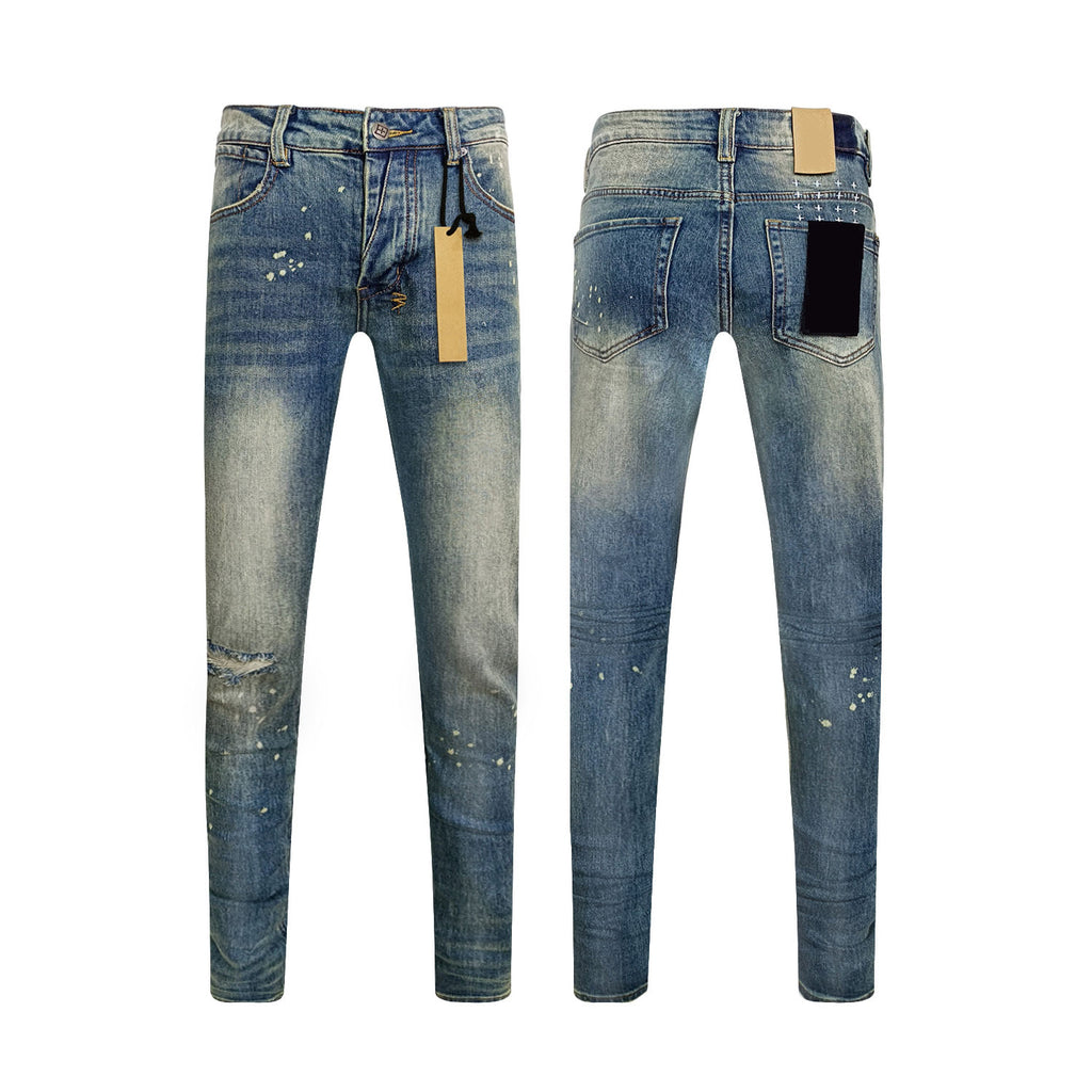 Top Quality Men's Jeans Luxury Ksubies Hip Hop Ripped Denim Y2K Jeans Streetwear Slim Jeans