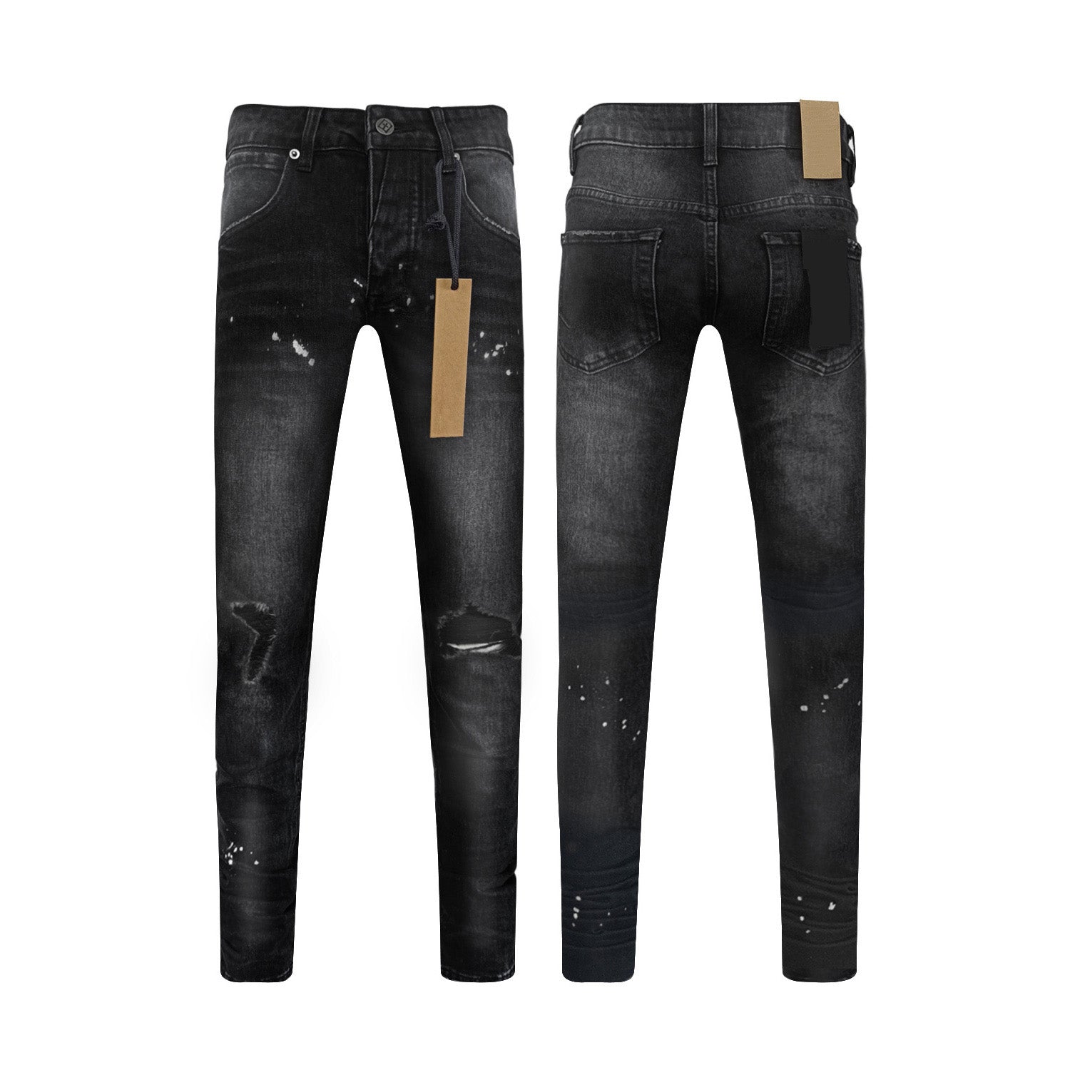 Top Quality Men's Jeans Luxury Ksubies Hip Hop Ripped Denim Y2K Jeans Streetwear Slim Jeans