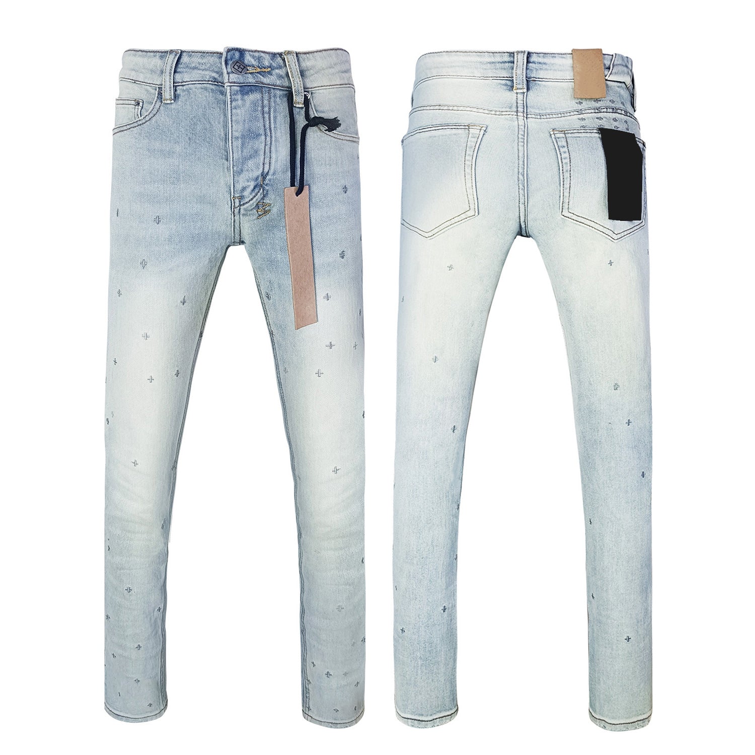Top Quality Men's Jeans Luxury Ksubies Hip Hop Ripped Denim Y2K Jeans Streetwear Slim Jeans