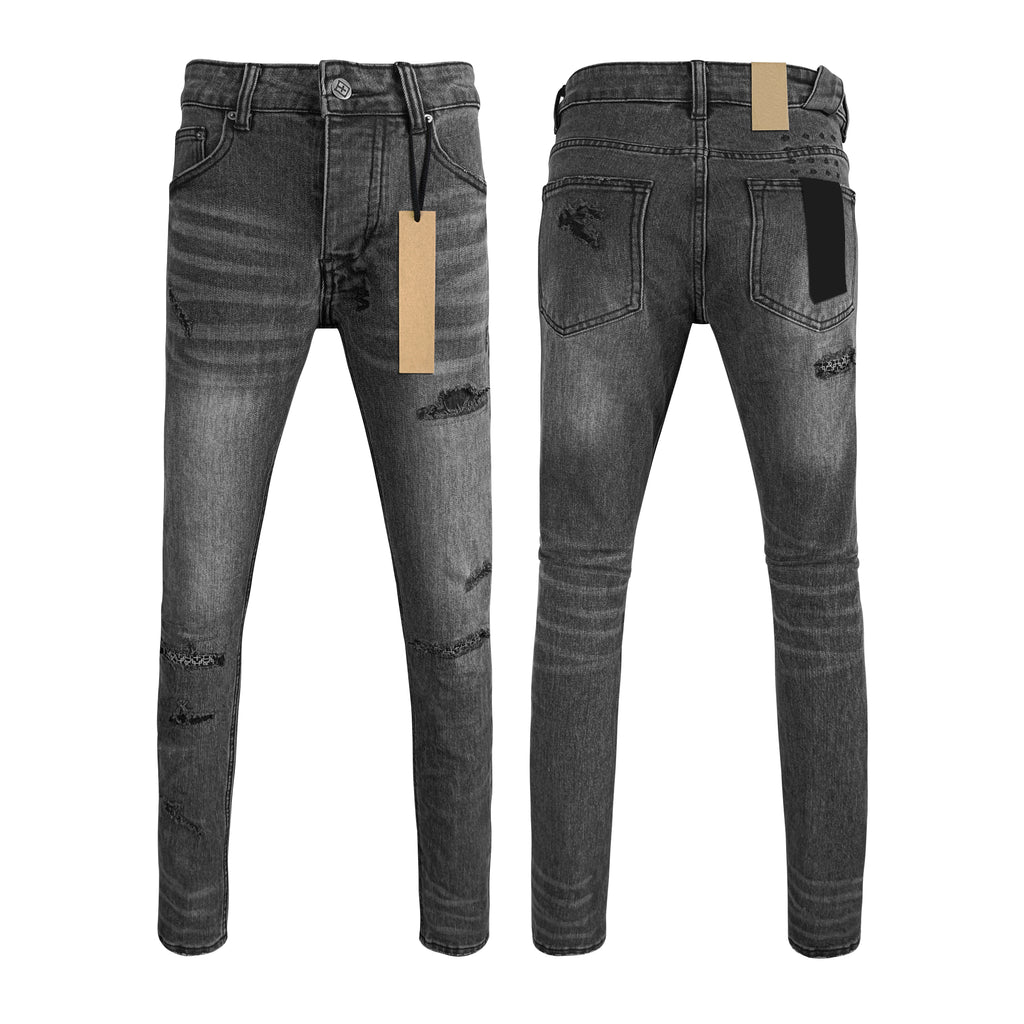 Top Quality Men's Jeans Luxury Ksubies Hip Hop Ripped Denim Y2K Jeans Streetwear Slim Jeans