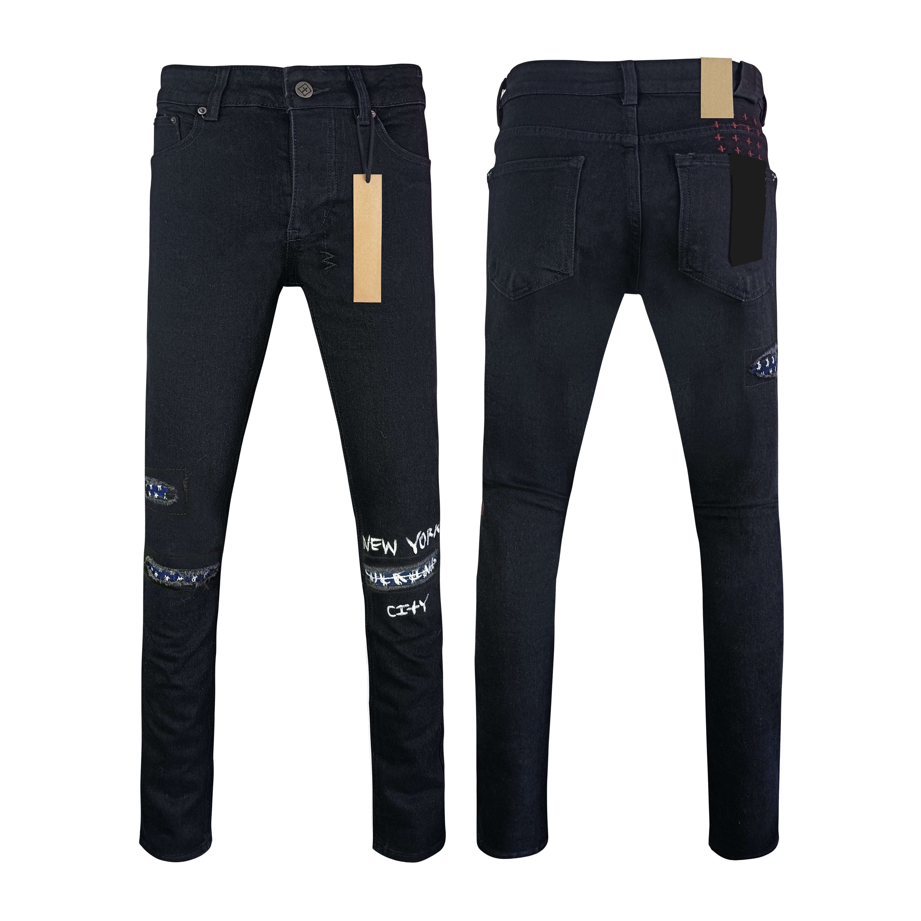Top Quality Men's Jeans Luxury Ksubies Hip Hop Ripped Denim Y2K Jeans Streetwear Slim Jeans