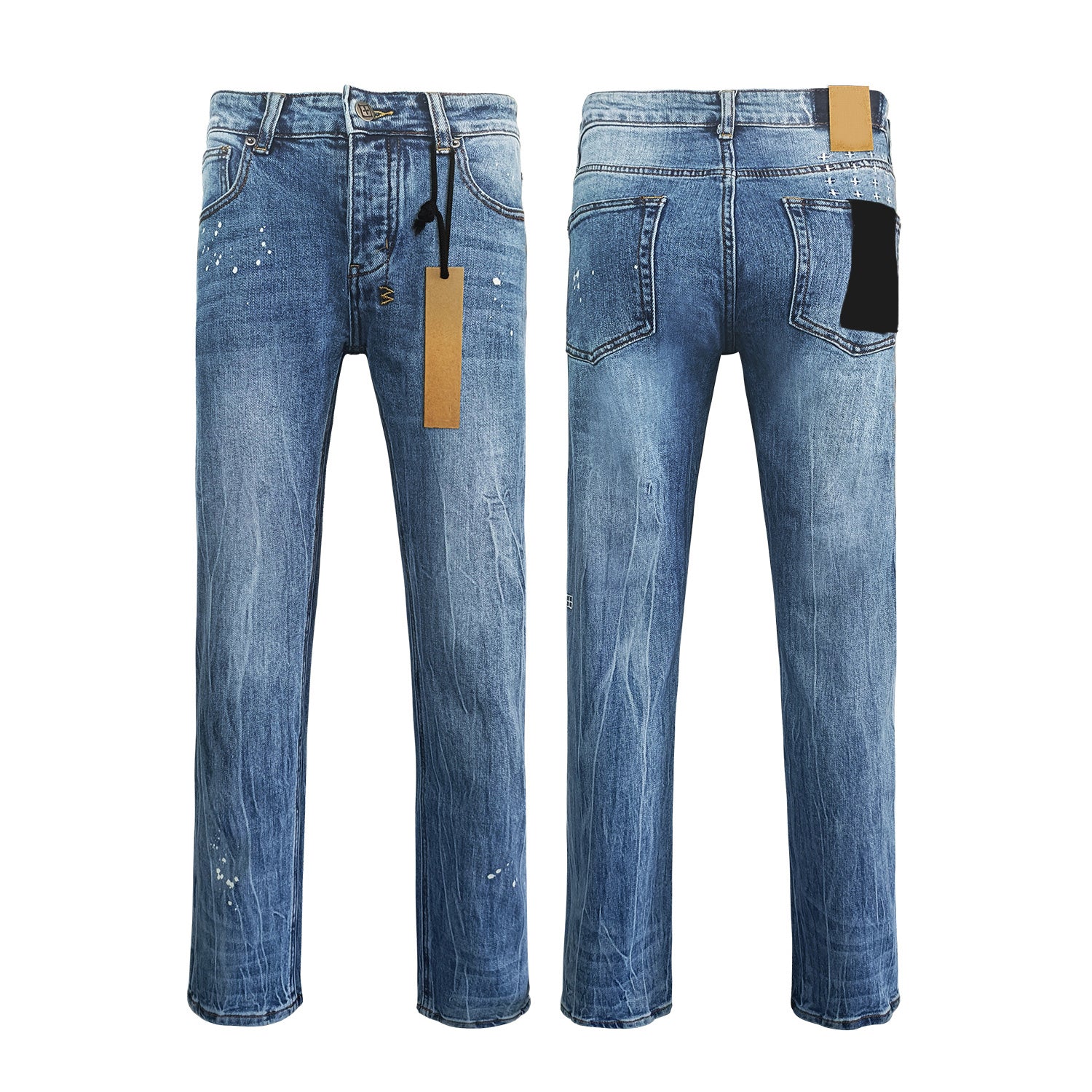 Top Quality Ksubies Retro Style Pants Hip-hop Ripped Denim Y2K Jeans Straight Leg Denim Jeans