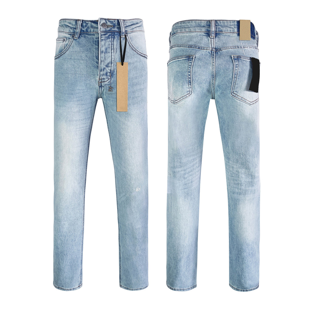 Top Quality Ksubies Retro Style Pants Hip-hop Ripped Denim Y2K Jeans Straight Leg Denim Jeans